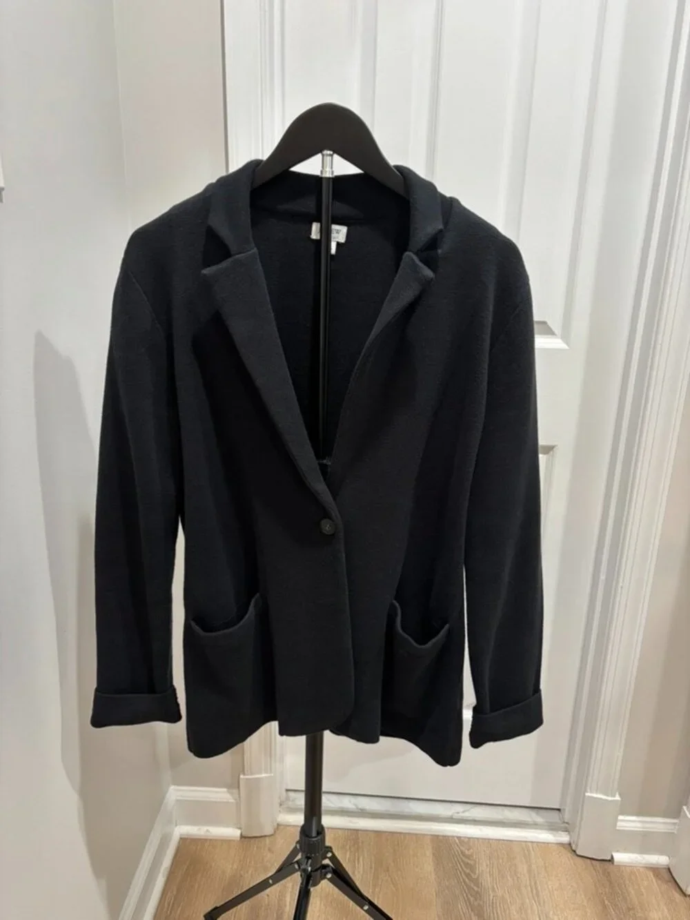 J.Crew Black Sweater Blazer Knit One-Button Jacket